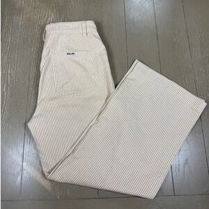 ROLLA'S Cream and Brown Striped Wide Leg Pants
